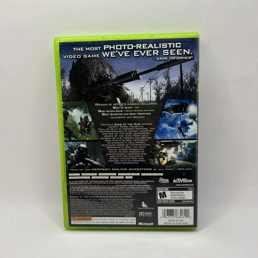 Call of Duty 4: Modern Warfare (Microsoft Xbox 360, 2007) Complete Tested